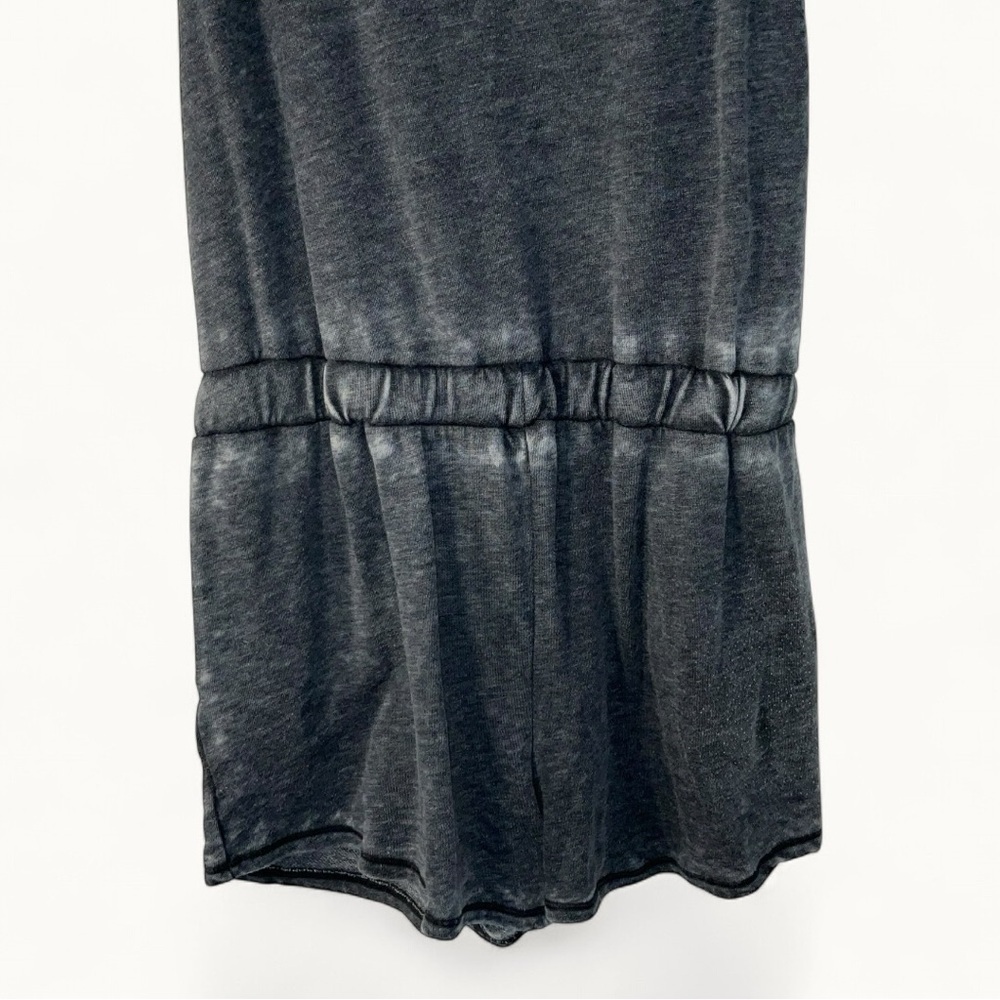 Mossimo Supply Co Gray Knit Romper Sleeveless Drawstring Waist Casual Size L - Picture 10 of 11